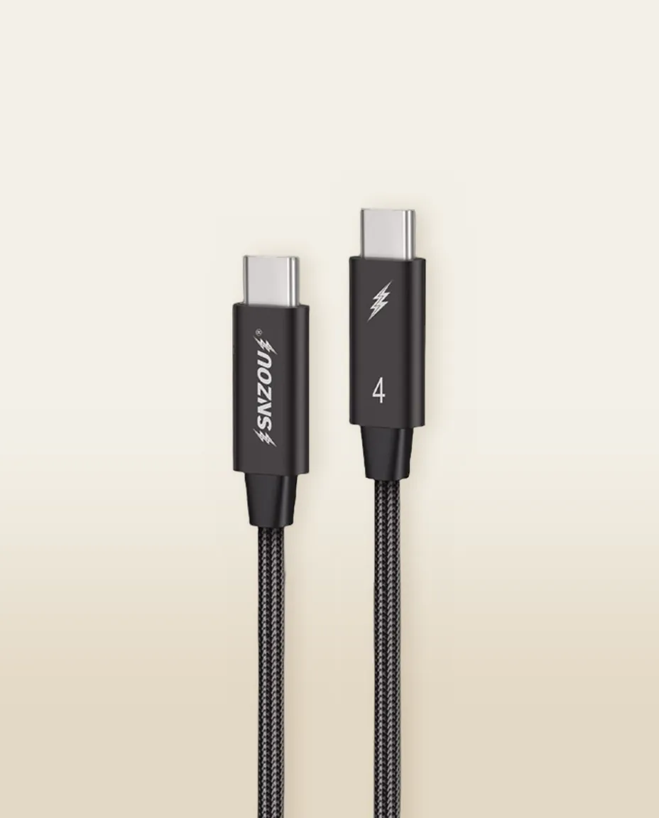 Thunderbolt 4 Cable 2m 8K (SN-177) — A 2000mm Thunderbolt 4 data cable with 8K support.