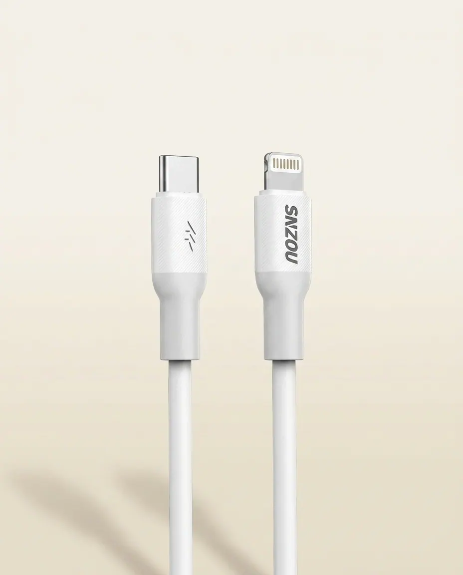 USB-C to Lightning Cable 1m (SN-124) — Daily-carry TPE Lightning cable.