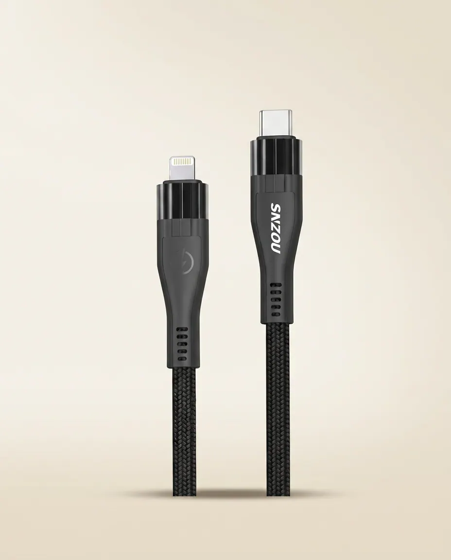 USB-C to Lightning 27W Durable (SN-137) — Thickened 27W Lightning cable for daily use.