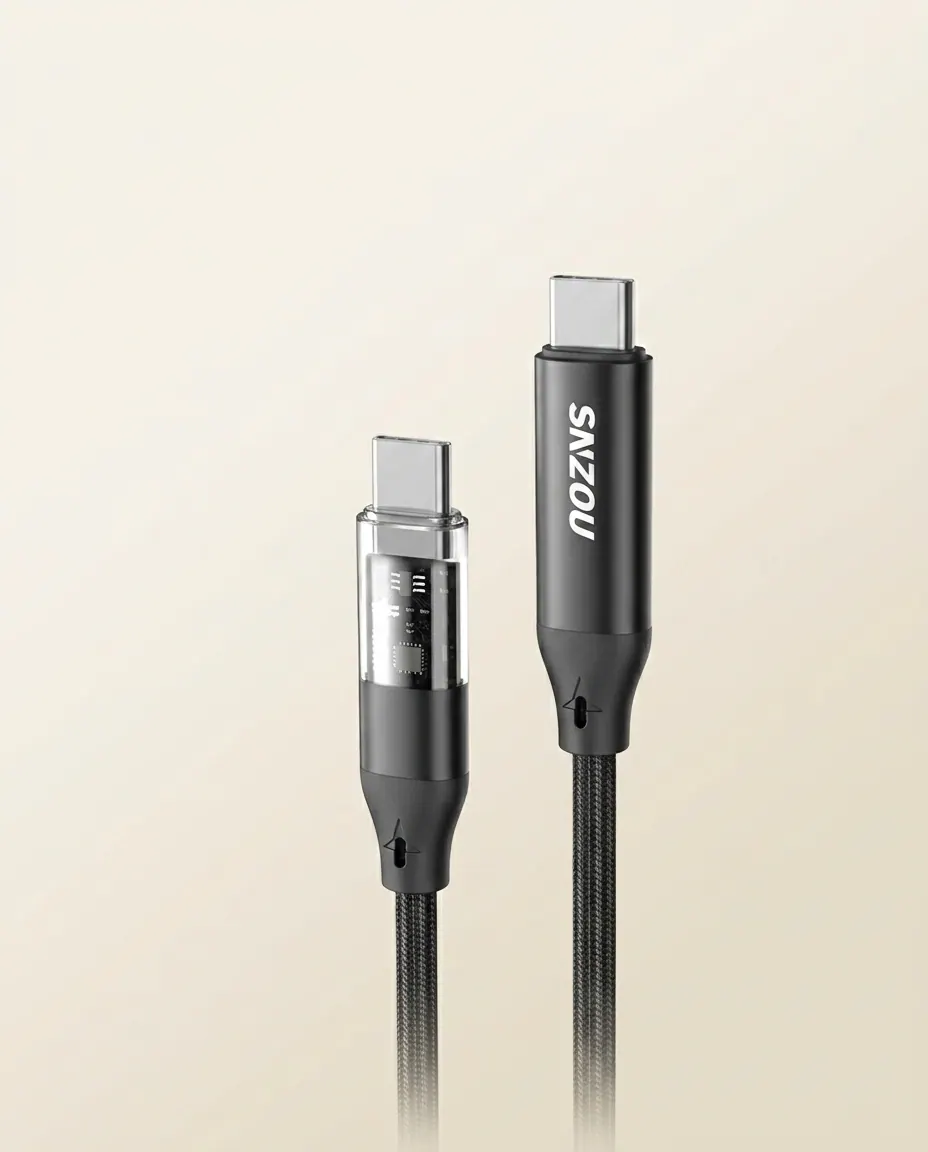 USB-C Auto-Off Cable (SN-155) — Smart auto-power-off when fully charged.