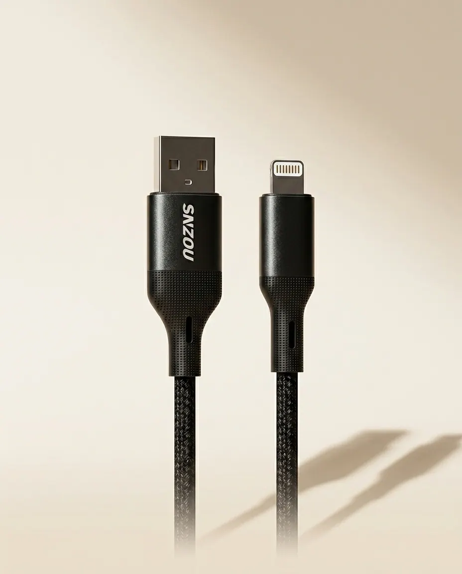 USB-A to Lightning 3A Braided (SN-132) — 3A braided Lightning. Daily-ready.