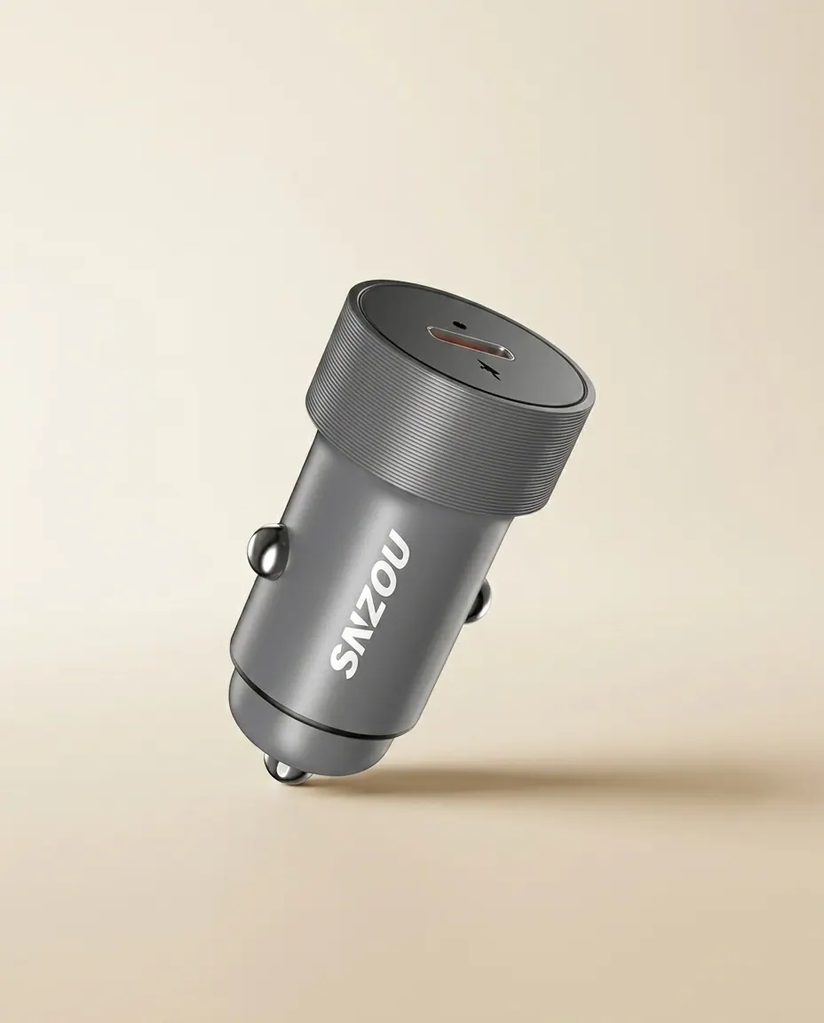 PD 30W Car Charger (SN-333) — Compact 30W PD car charger. Daily commute essential.