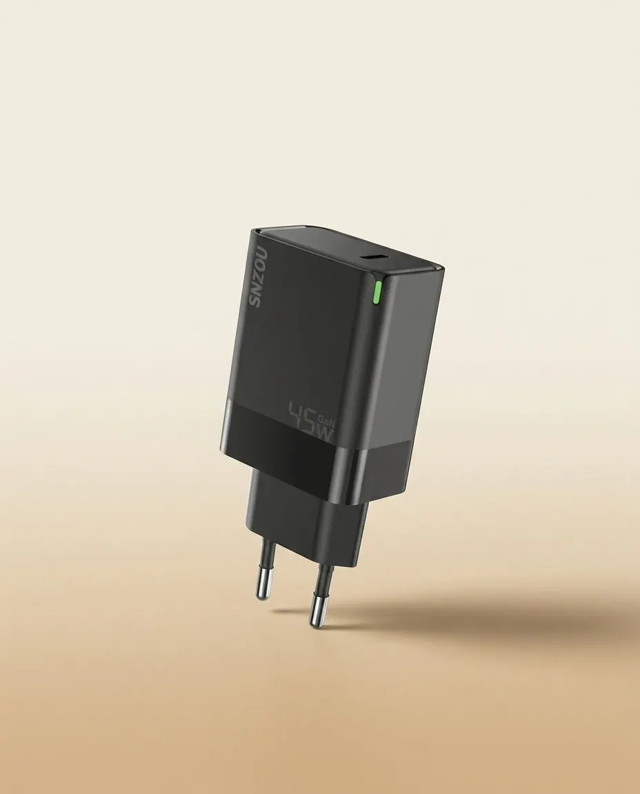 GaN Fast Charger 45W (SN-396) — 45W of pure GaN, for the bag you actually carry.