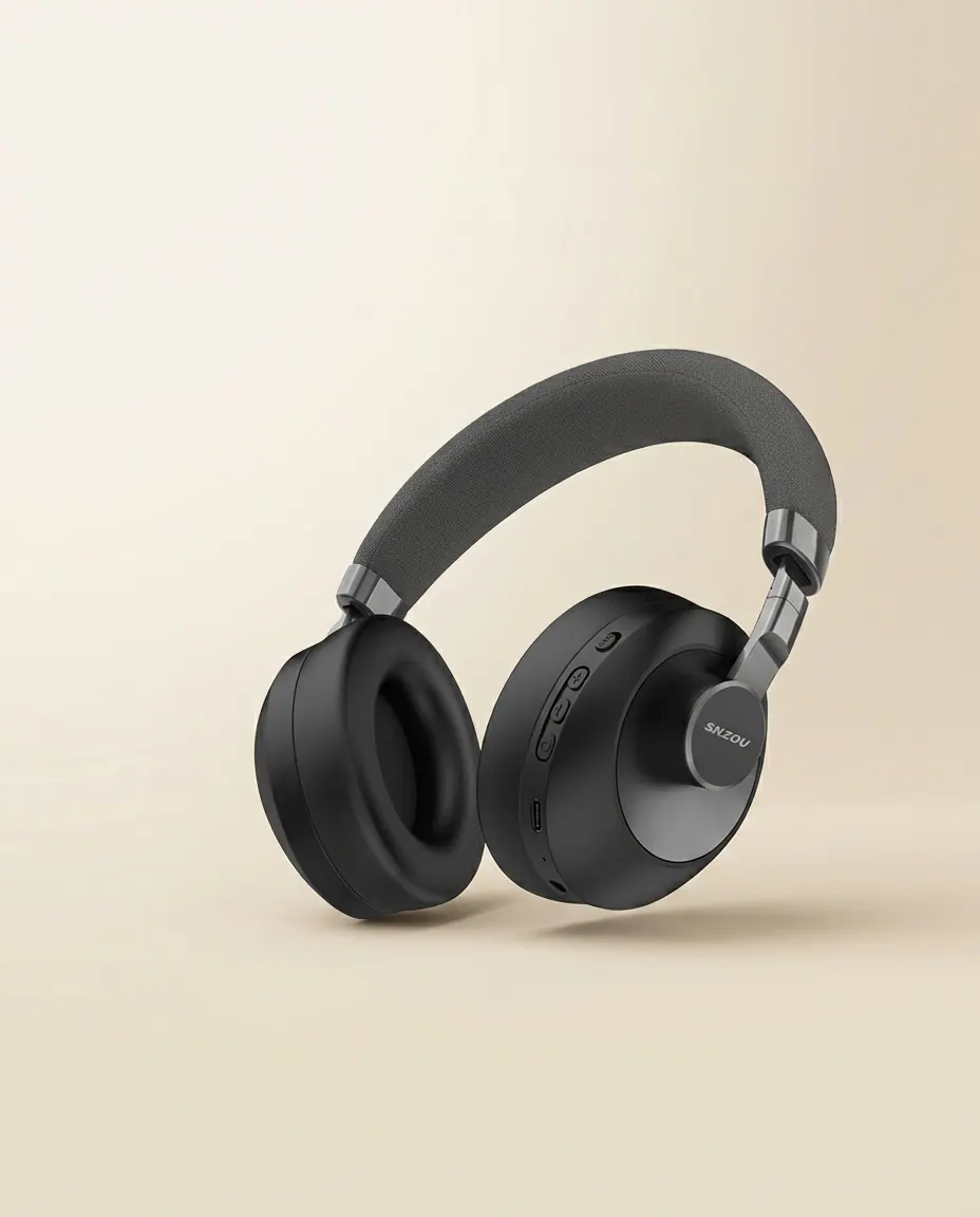 Hybrid ANC Headphones (SN-31) — Hybrid ANC over-ear, plush comfort.