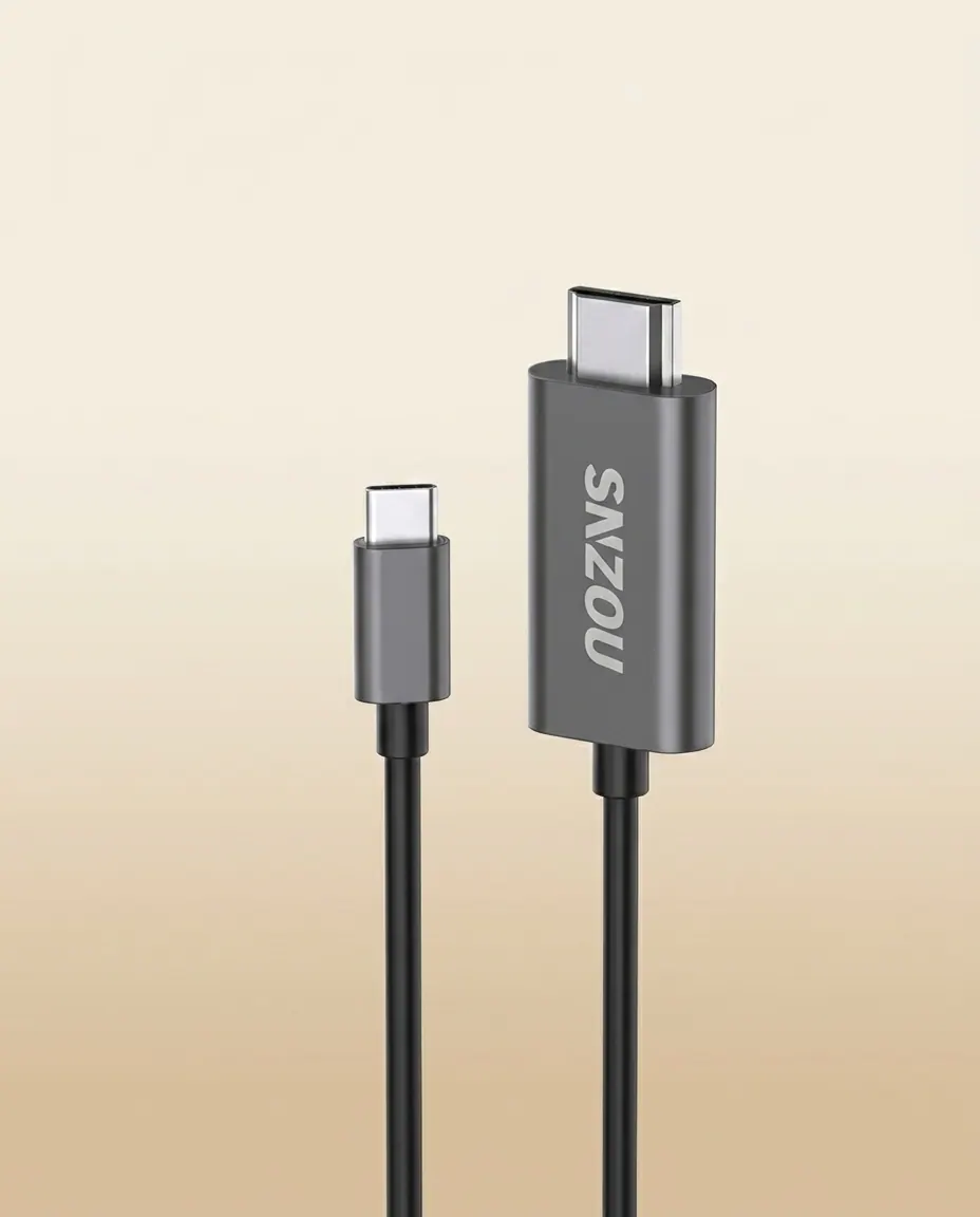 USB-C to HDMI Cable (SN-52) — Mirror or extend in Full HD.