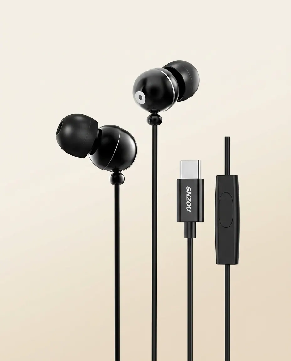 Wired Earphones USB-C (SN-006) — Wired clarity for USB-C devices.