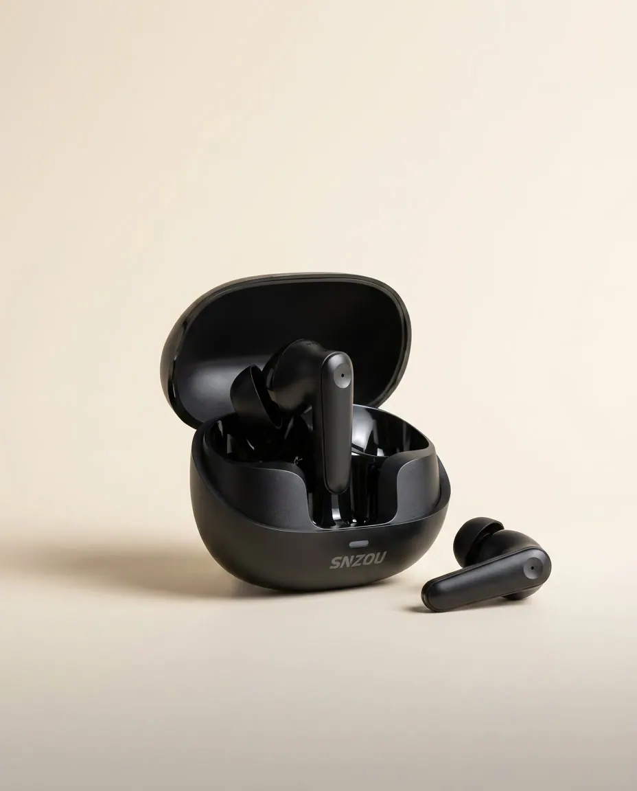 Wireless Earbuds ANC + ENC (SN-28) — Stem-design wireless earbuds with ANC and ENC.